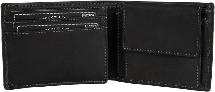 Greenburry Vintage Black Geldbörse Leder 12 cm