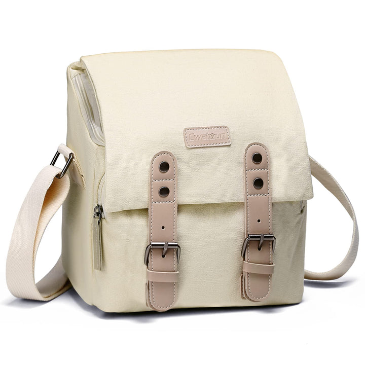Cwatcun Kameratasche,Wasserdicht Klein Kamerataschen SLR-Tasche Vintage Fototasche aus Canvas Unisex
