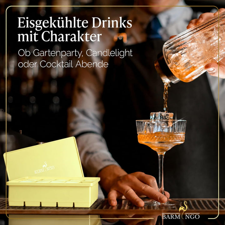 Silikon Eiswürfelform mit Deckel (3er Set) – BPA-freie Eiswürfelform gross/XXL | Grosse Eiswürfel Fo