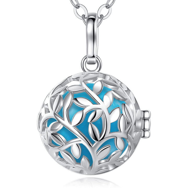 EUDORA Harmony Ball Baum des Lebens Anhänger, Bola Klangkugel Kette, Engel Anrufer Halskette Schmuck