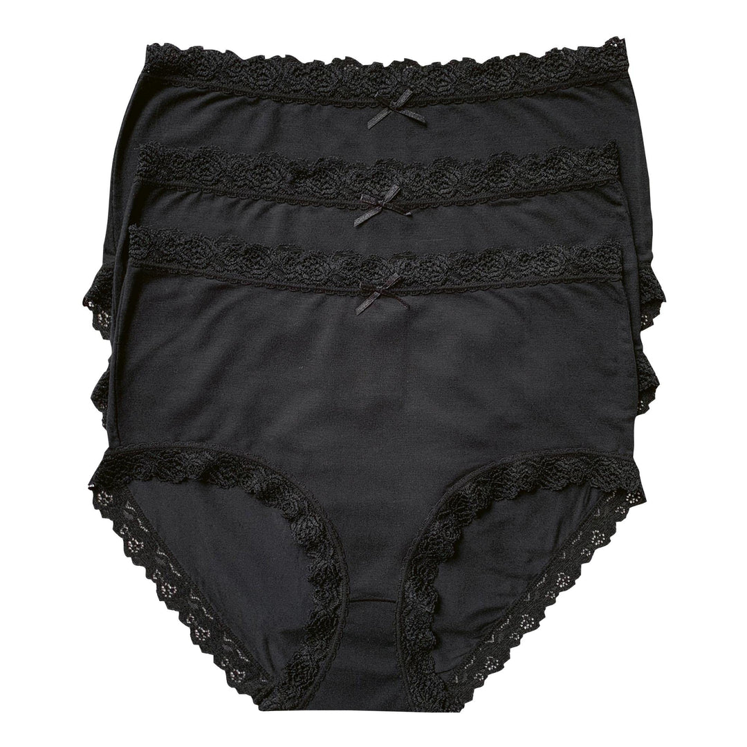 Nina von C. Damen-Taillenslip 3er-Pack Modal Schwarz 38, Schwarz 38