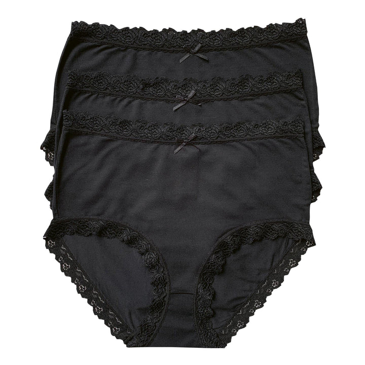 Nina von C. Damen-Taillenslip 3er-Pack Modal Schwarz 38, Schwarz 38