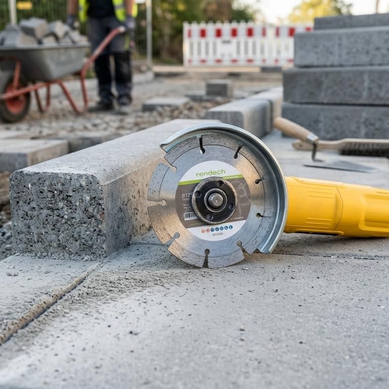 rendech® Profi Diamantscheibe 115mm für Beton, Mauerwerk, Granit, Stein, Ziegel uvm. - Diamanttrenns