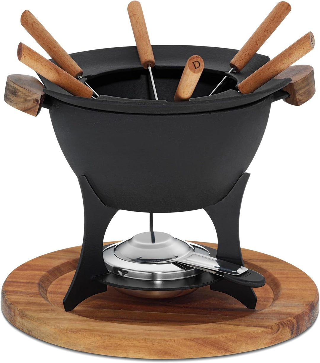 kela Fondue-Set Country Gusseisen schwarz 21,5cm 27cmØ, 27x27x21,5 cm Single