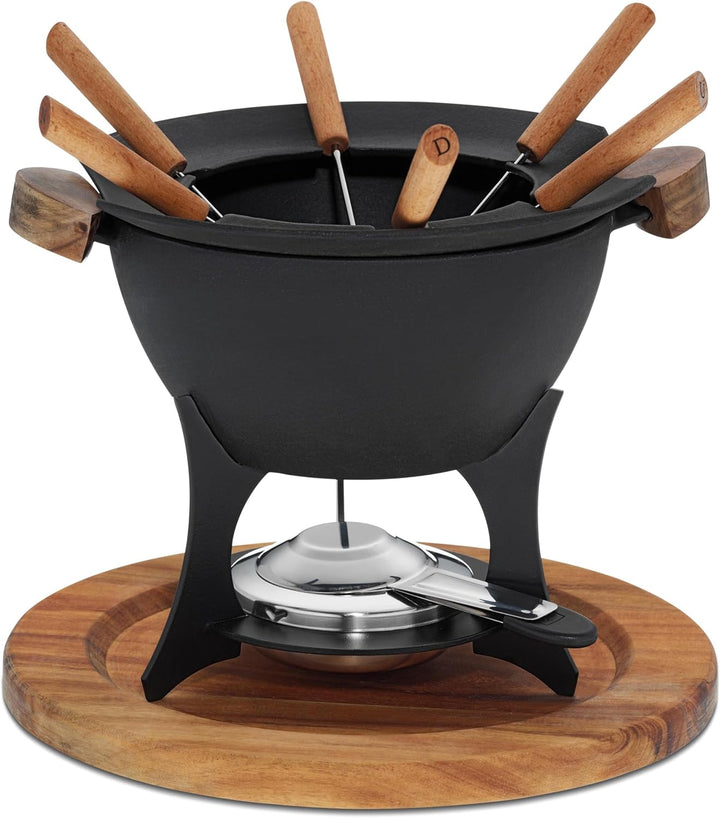 kela Fondue-Set Country Gusseisen schwarz 21,5cm 27cmØ, 27x27x21,5 cm Single