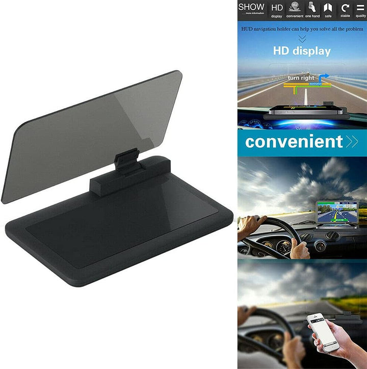 Baceyong 6" Universal Auto HUD Display Head-Up Display Projektor Handy mit GPS-Navigationshalterung