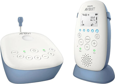 Philips AVENT SCD735/26 Videoüberwachung für Babys, 330 m, Radio, Blau, Weiss, 330 m, Digital, 50 m,