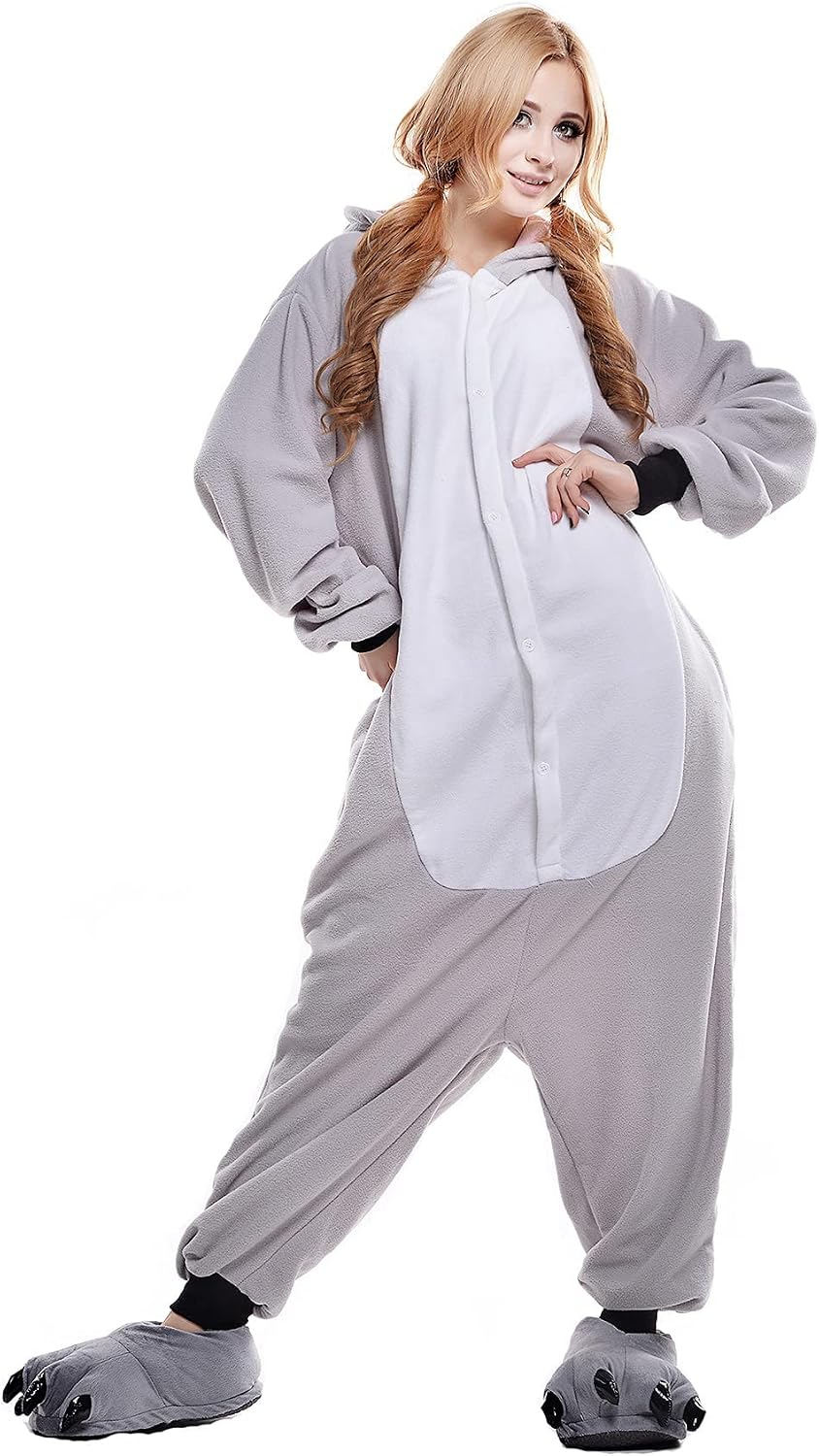 Pyjamas Onesies Cosplay Erwachsene Unisex Tiere Halloween Kostüm Kleid Loungewear L Koala, L Koala