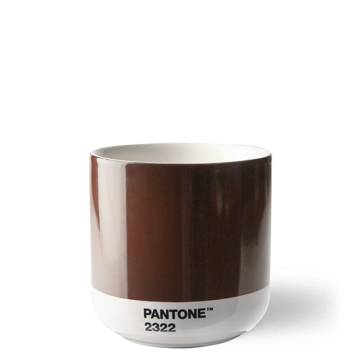 Pantone doppelwandiger Porzellan-Thermobecher Cortado, ohne Henkel, 190ml, Brown 2322