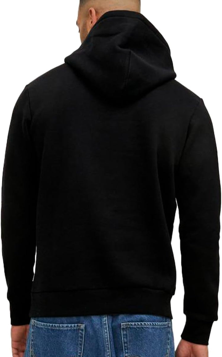 Jack & Jones Herren Jjelogo Blocking Sweat Hood Noos Kapuzenpullover Schwarz S Klassisch, Schwarz S
