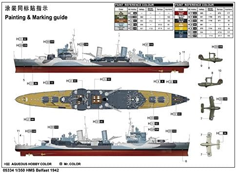 Trumpeter 05334 - Modellbausatz HMS Belfast 1942