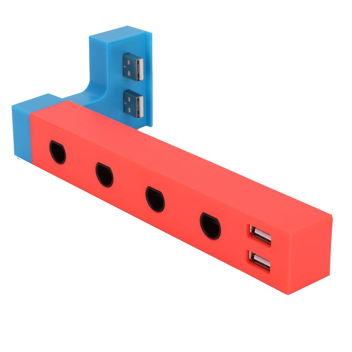 Kabelgebundener Controller-Adapter für, Tragbarer 4-Port-Adapter mit 2 USB-Anschlüssen, Professionel
