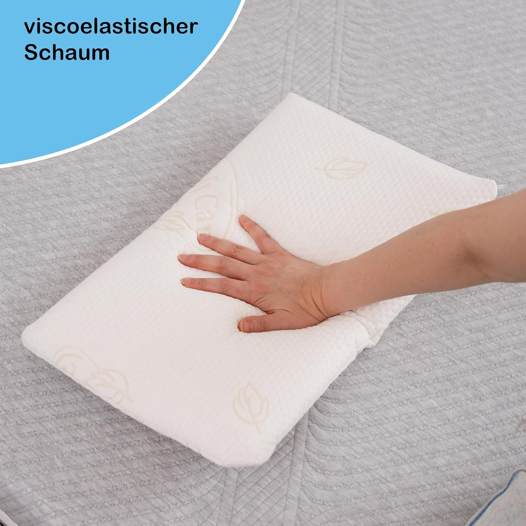 Nackenschmerzen, Migräne, Stress und Schlaflosigkeit! Orthopädisches Sabeatex Mini 50 x 30 x H 6 cm,