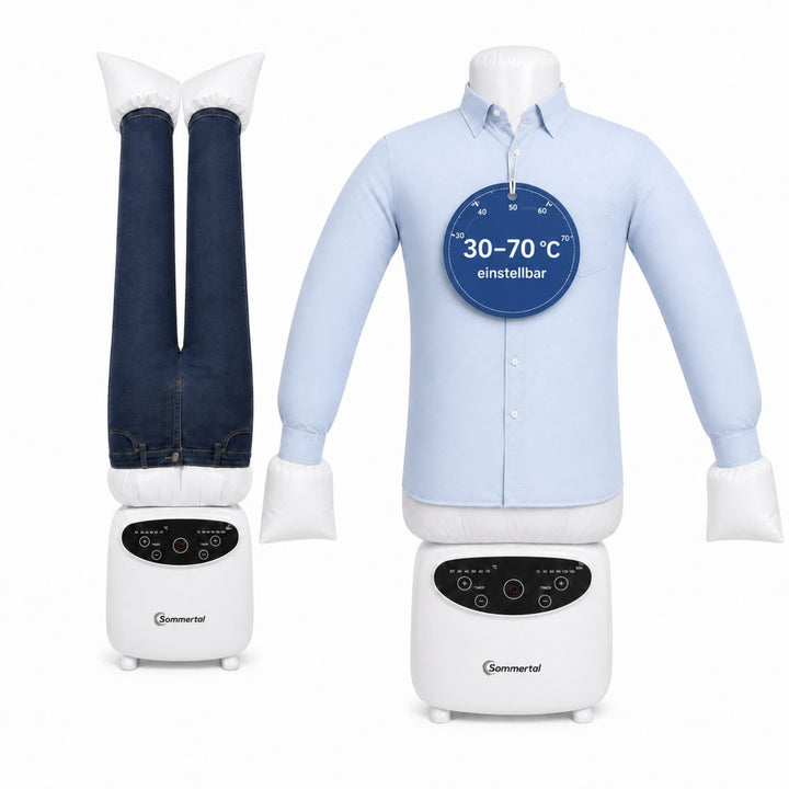 Sommertal Gentleman, Hemdenbügler Bügelpuppe, Hosenaufsatz Touch 30-70°C