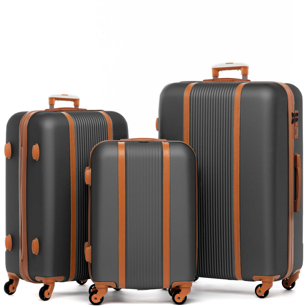 FERGÉ Kofferset 3 teilig Hartschale Milano Reisekoffer Trolley-Set (Handgepäck, L, XL) 3er Set Harts