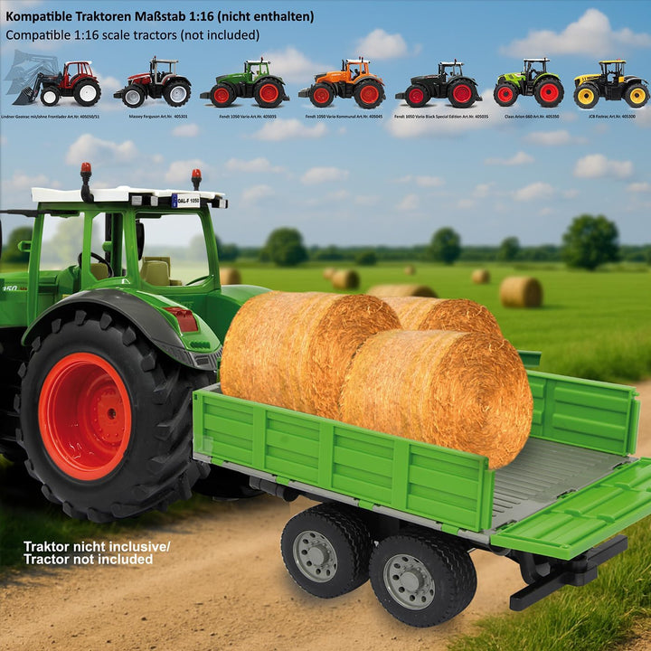 JAMARA 412412 - Kipper für Fendt 1050 - Ferngesteuerte Kippmulde hoch/Runter, Anhängerkupplung vorne