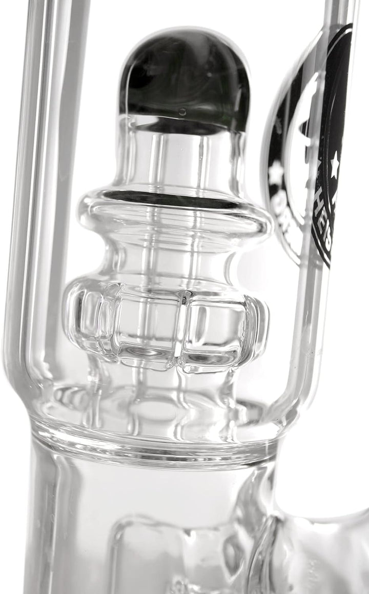 Heisenberg FORGE TWO stemless Glasbong, 18.8mm Schliff, mit Showerhead und Ufo Perkolator