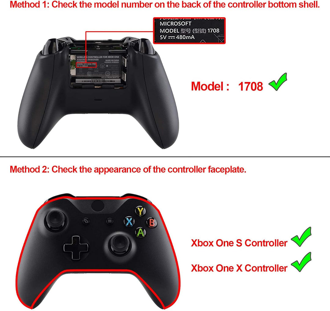 eXtremeRate DTF2.0 LED Kit für Xbox One S/X Controller, LED Leucht Kabel & Ersatz Symbol Knöpfe Set,
