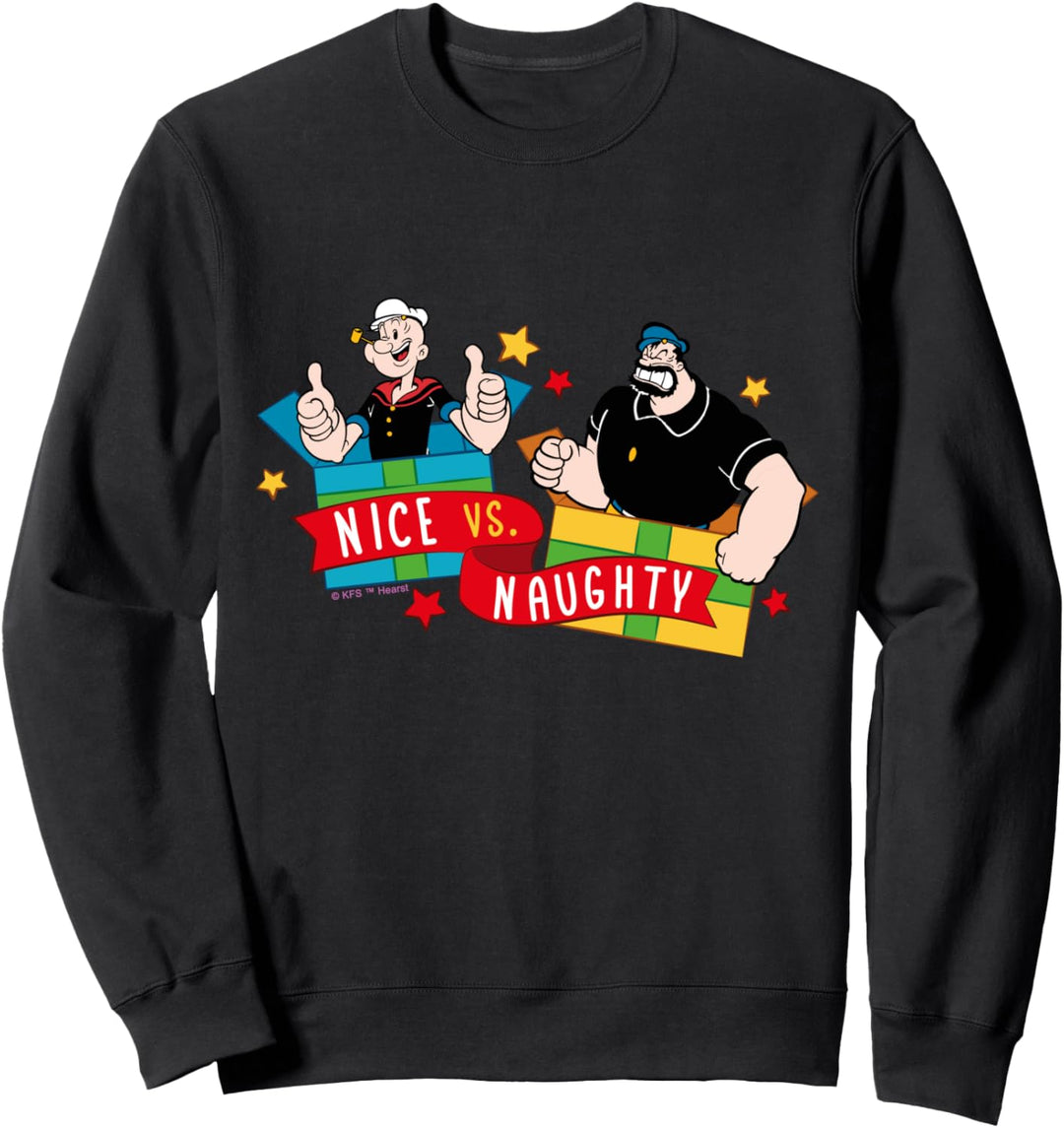Popeye „NETT VS. NAUGHTY“ Weihnachtskollektion Sweatshirt