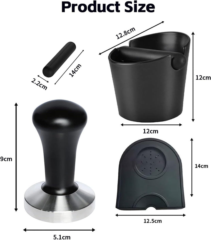 Abklopfbehälter für Siebträger/Tampermatte/Kaffeesatz Kaffee Tamper, Abschlagbehälter für Dein Baris