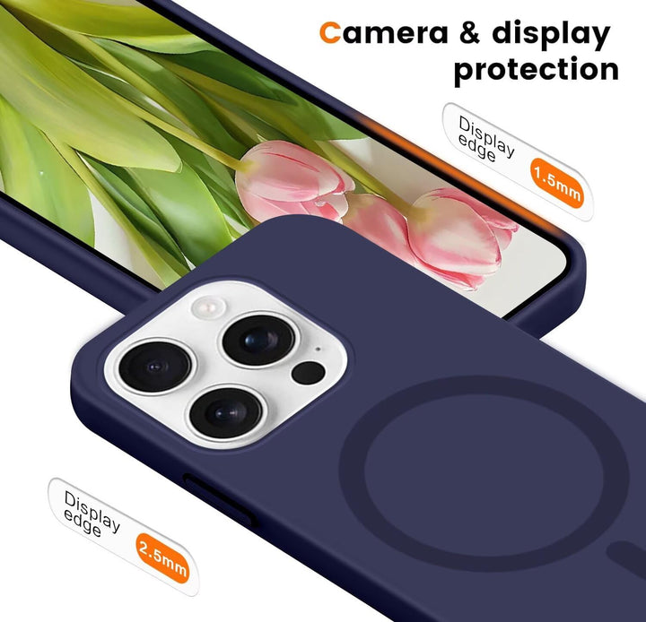Handykette für iPhone 13 Pro Hülle mit Band [Kompatibel mit Magsafe] Flüssig Silikon Necklace Handyh