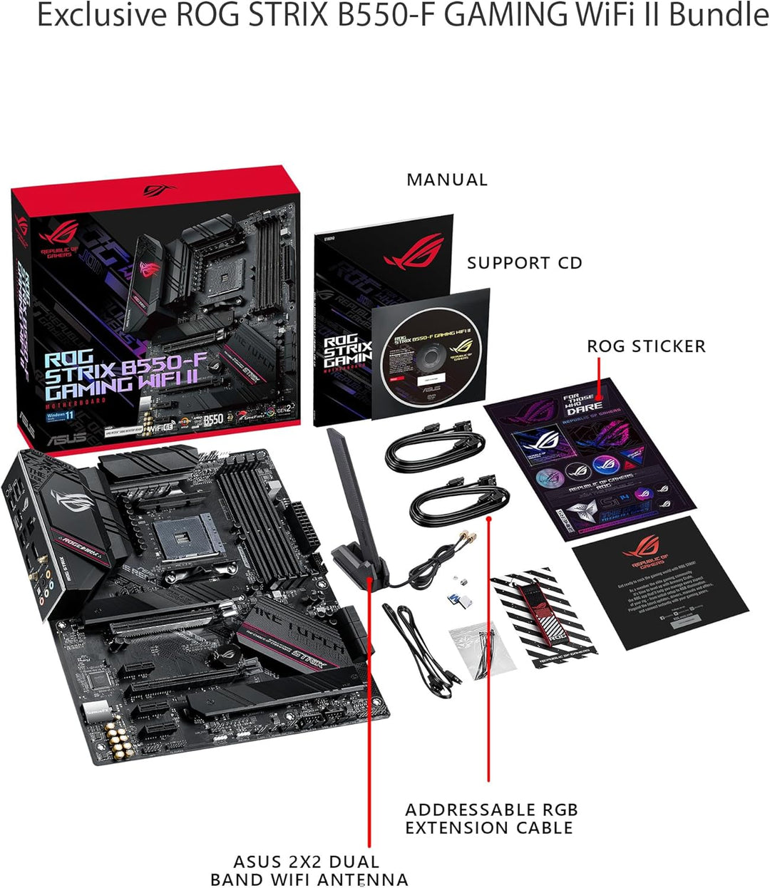 ASUS ROG Strix B550-F Gaming WI-FI II Mainboard Sockel AMD AM4 F Gaming WiFi II, F Gaming WiFi II