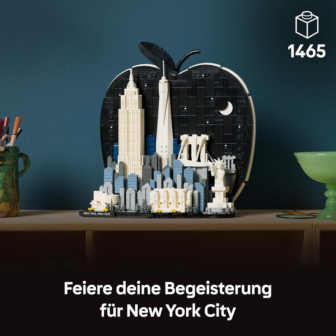 LEGO Architecture New York City – The Big Apple - Miniatur Bauset für Erwachsene - 3D Regaldekoratio