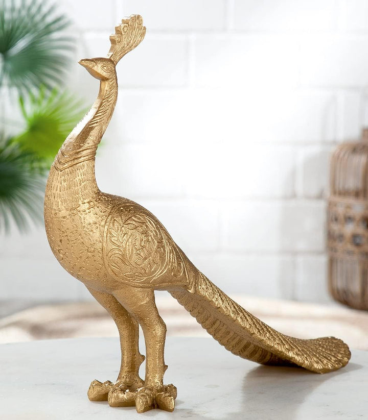 Casablanca Design Deko Figur, Kunstharz, goldfarben, Höhe 37 cm, 89385 Höhe 37 cm Goldfarben, Höhe 3