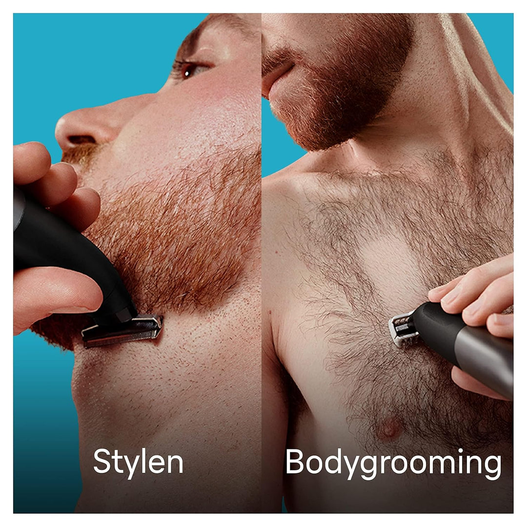 Braun Series X Barttrimmer/ Bodygroomer / Elektrorasierer Herren / Haarschneidemaschine Profi, 6 Auf