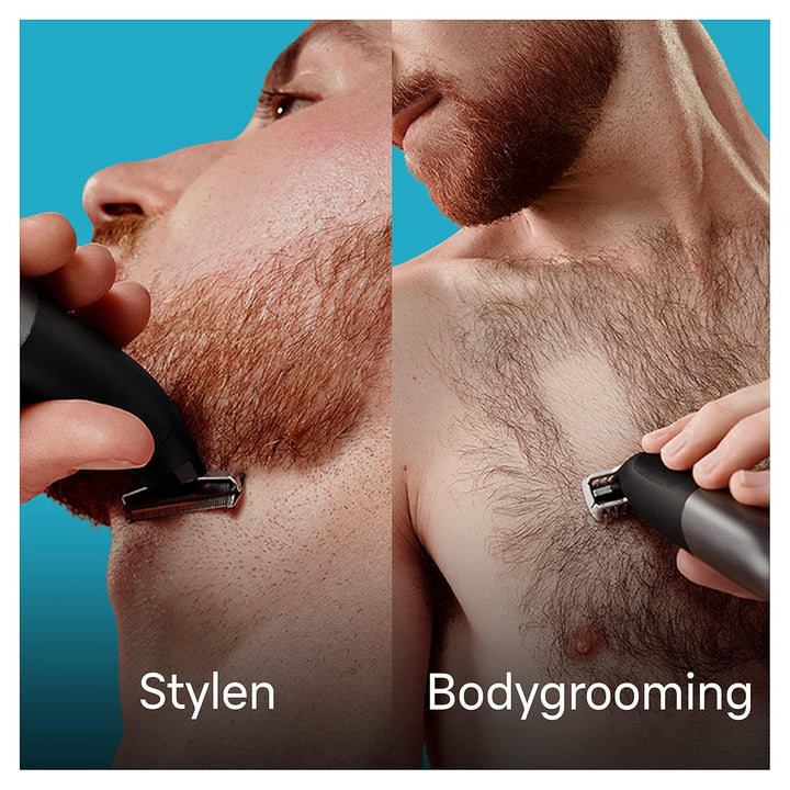 Braun Series X Barttrimmer/ Bodygroomer / Elektrorasierer Herren / Haarschneidemaschine Profi, 6 Auf