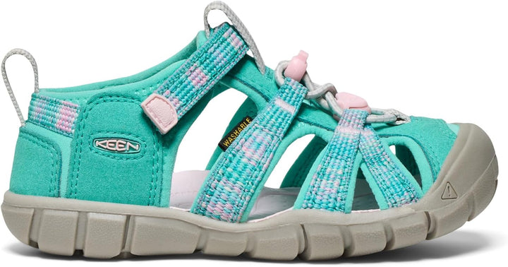 KEEN Unisex-Kinder Seacamp 2 Sandalen 32 EU Bright Aqua Giggle Pink, 32 EU Bright Aqua Giggle Pink