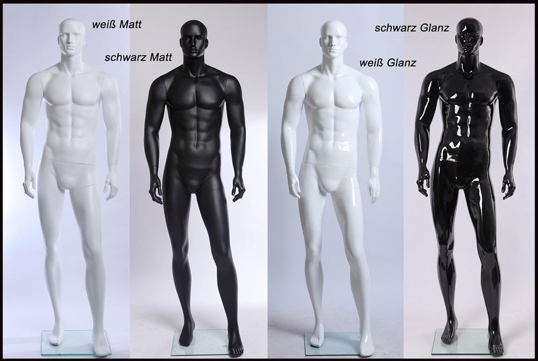 Euroton XM-11B weiss lackierte abstrakte Schaufensterpuppe Mannequin Mann männliche Schaufensterpupp