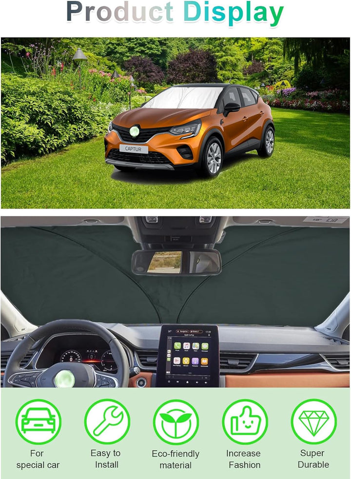 GAFAT Kompatibel mit Renault Captur 2013-2023 Sonnenschutz Frontscheibe Innen, Captur 2 Captur 1 Win