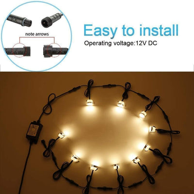 10er Set LED Terrassenbeleuchtung Einbaustrahler Bodeneinbauleuchte Bodenstrahler Aussen Ø31mm DC12V