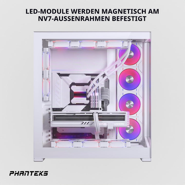 PHANTEKS NV7 Premium DRGB Kit Power-Hub, 3X für Aussenrahmen, 1x Mainboard Kabel-Cover - weiss