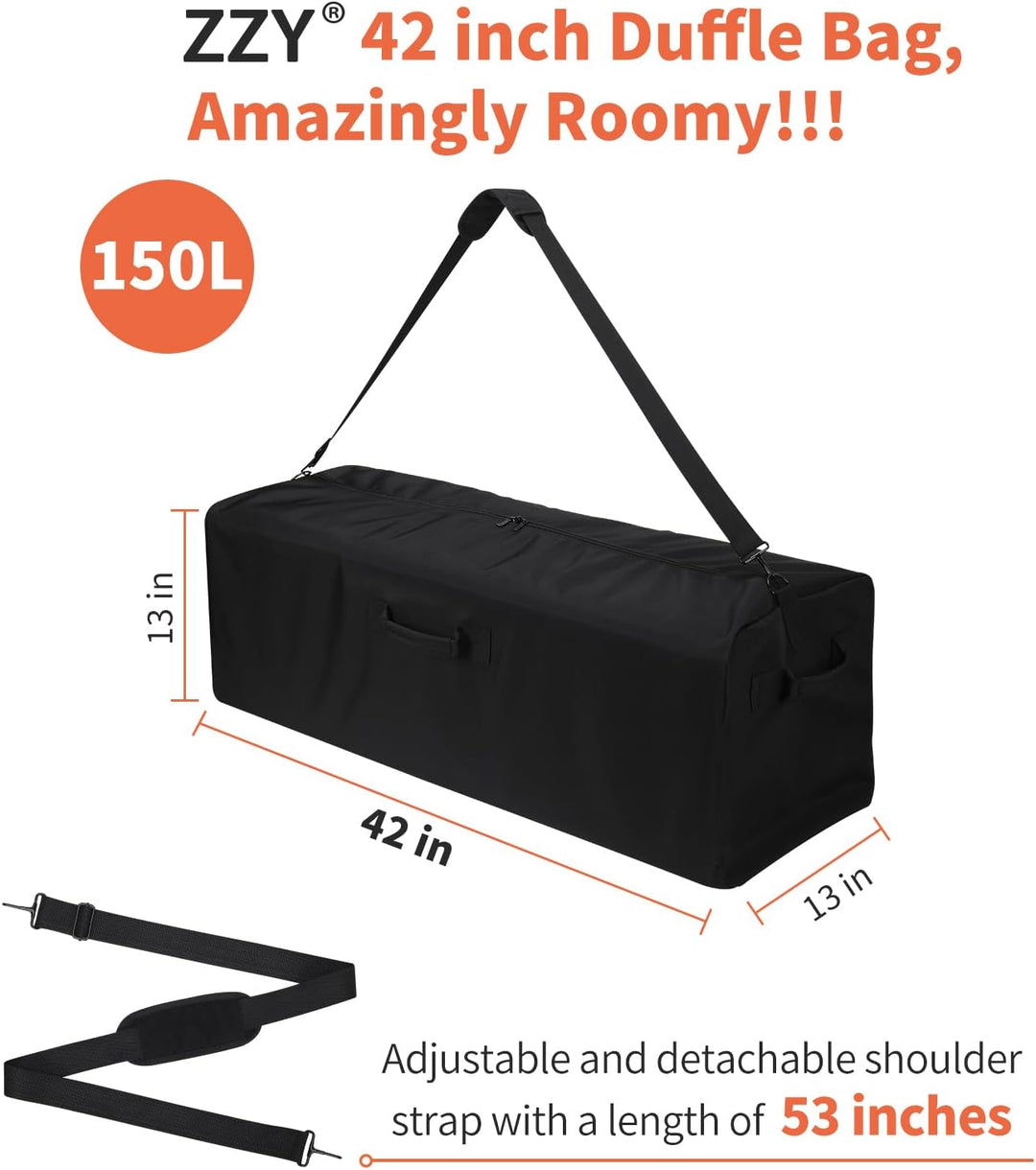 ZZY Extra Grosse Reisetasche Leichte für Herren, 150L Sporttasche, Gepäcktasche für Reisen, Camping,