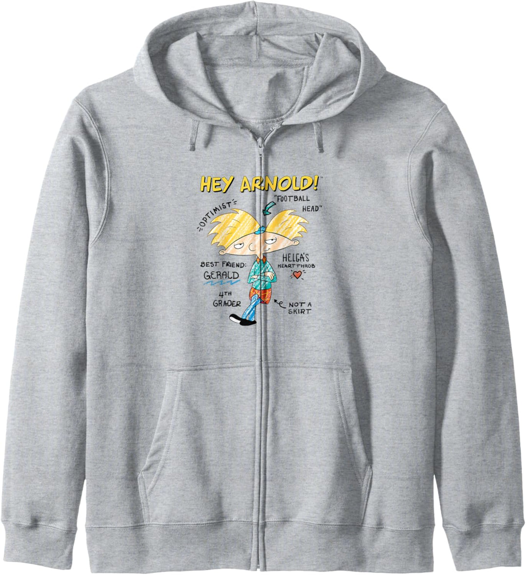 Hey Arnold! Facts Diagram Sketch Portrait Kapuzenjacke
