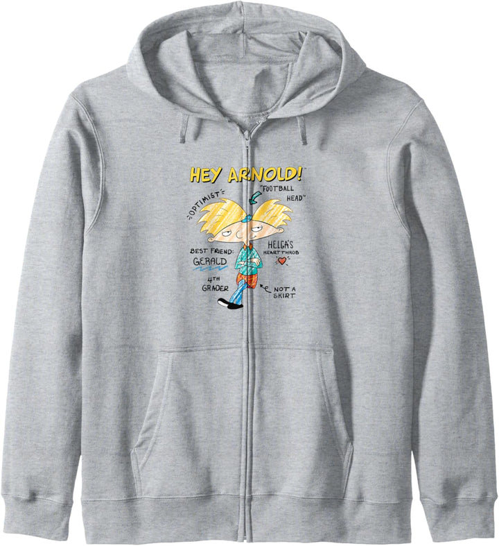 Hey Arnold! Facts Diagram Sketch Portrait Kapuzenjacke