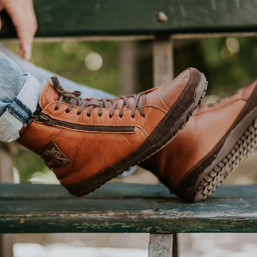 Magical Shoes Barfussschuhe gefüttert für Damen &amp; Herren, Schnürstiefel, Stiefel Winter, minimalisti