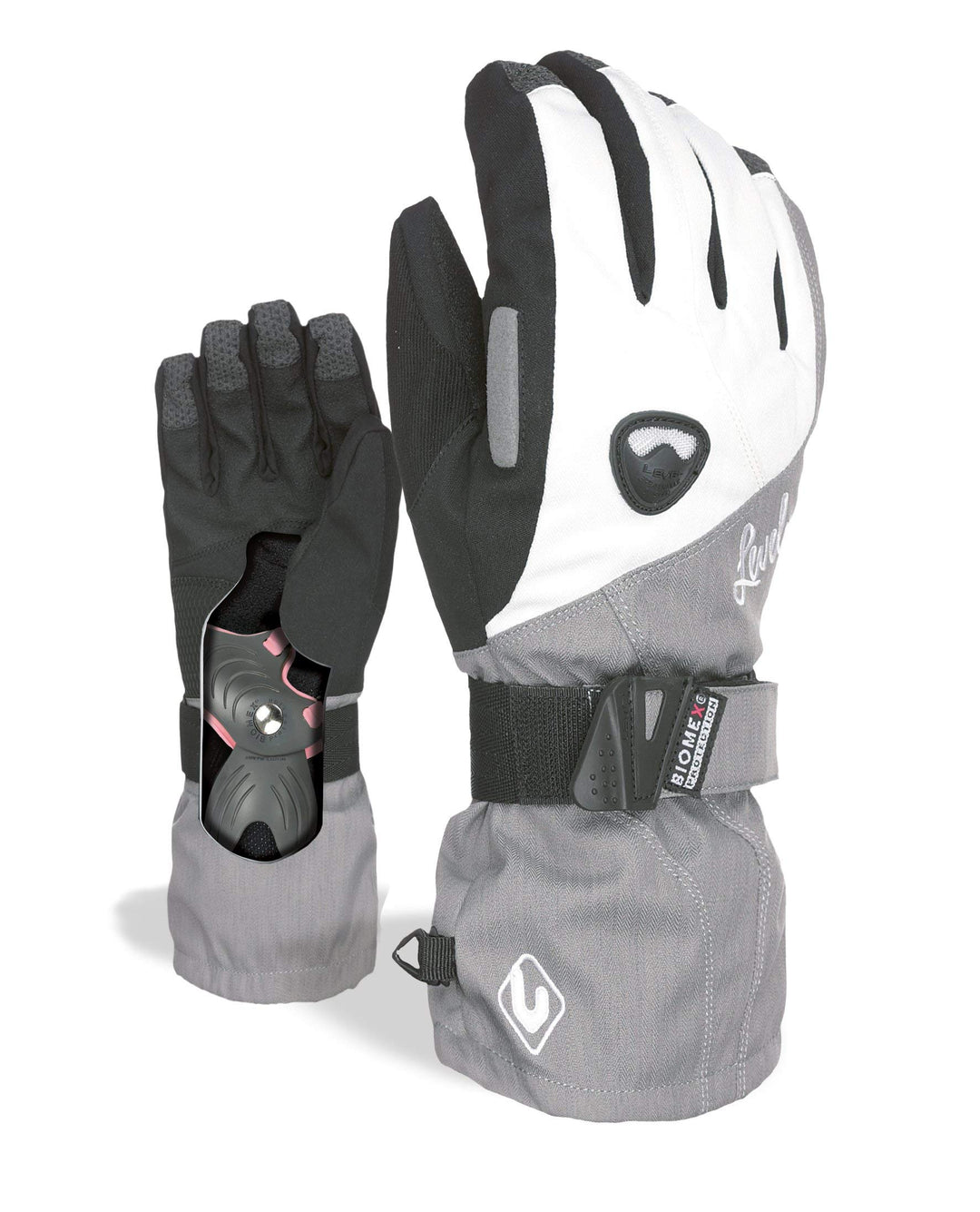Level Damen Butterfly Handschuhe XS Silver, XS Silver