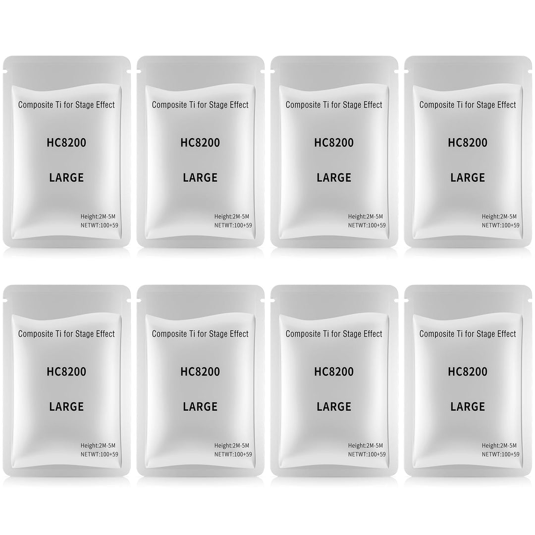 8 Stück FODEXAZY Professionelle Bühne Effekt Maschine Pulver, Composite Titanium Powder (100g) Seale
