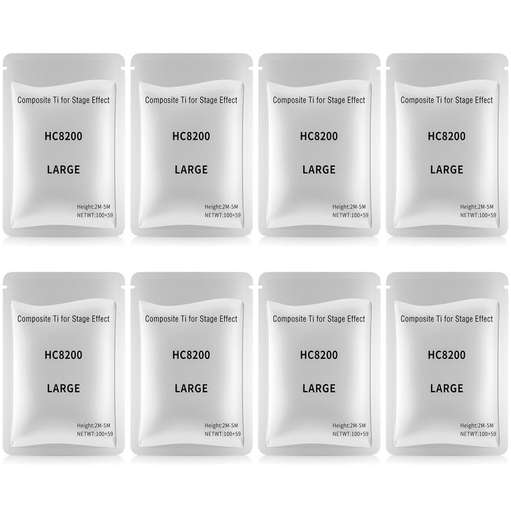 8 Stück FODEXAZY Professionelle Bühne Effekt Maschine Pulver, Composite Titanium Powder (100g) Seale