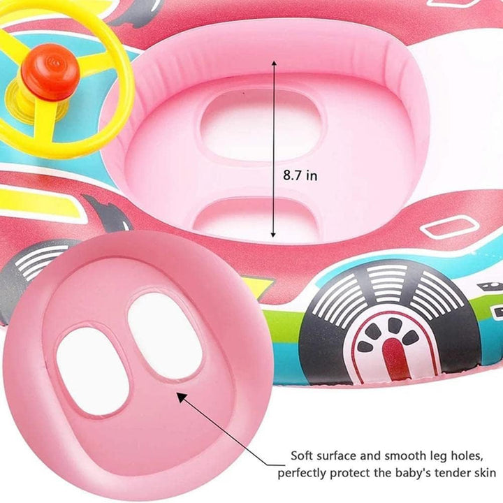 HUSHUI Baby-Schwimmbecken, aufblasbares Schwimmbecken Kleinkinder mit Lenkrad, Sommer-Wasserschwimme