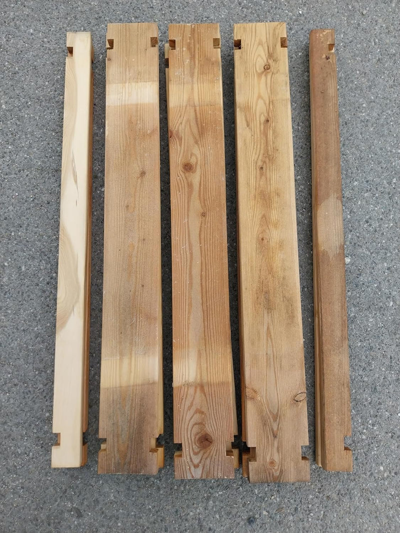Holzkomposter Sibirische Lärche 80x80xH60 cm mit Holz-Stecksystem Komposter Komposte Steckkomposter