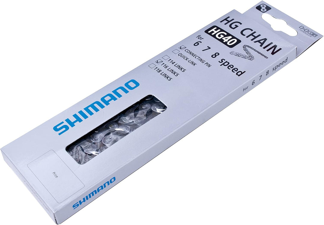 SHIMANO Kette 6/8-fach HG-40 - 116 Glieder mit Kettenniet