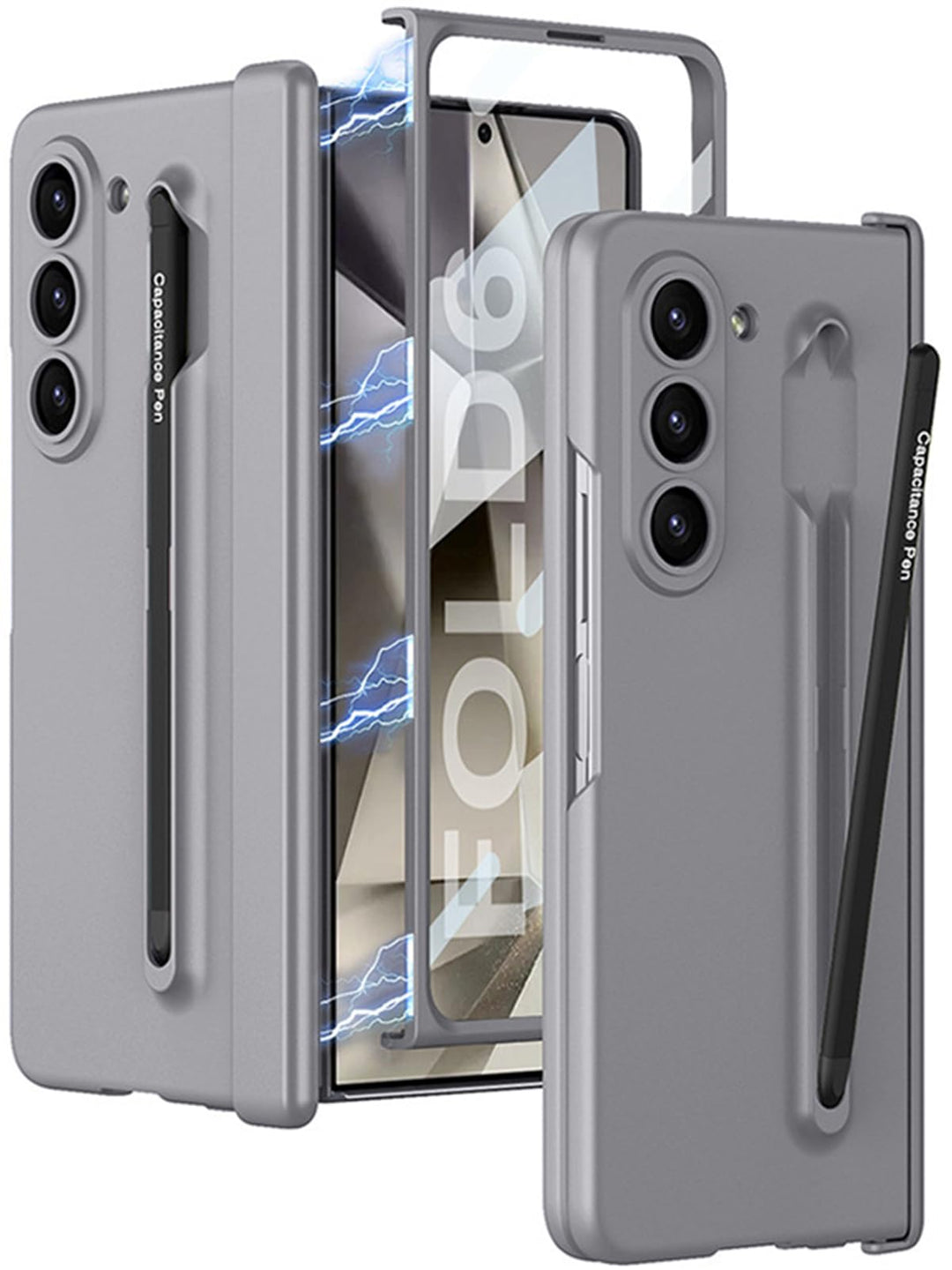 NINKI S Pen Case für Samsung Galaxy Z Fold 6 handyhülle mit Slim S Pen Halter Magnetic Scharnier,4 i