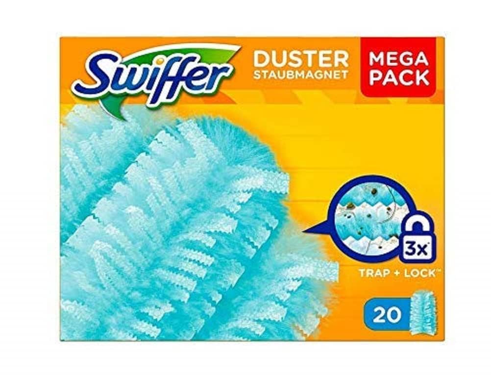Swiffer Staubmagnet-Tücher, Mega Nachfüllpack, 1er Pack (1 x 20 Stück) 20 Staubmagnet Tücher, 20 Sta