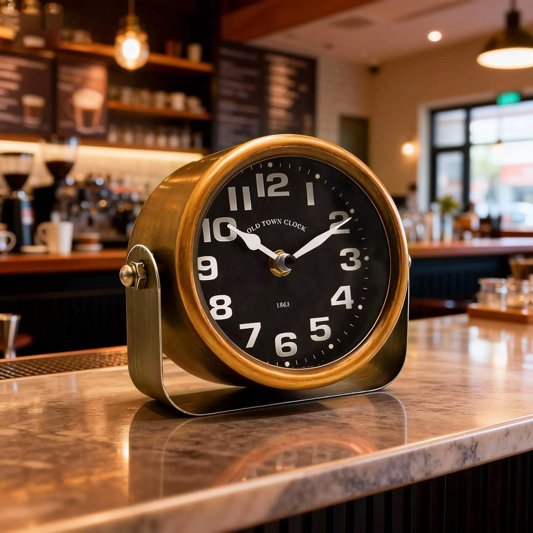 YOUKI Vintage Standuhr klein Tischuhren kaminuhr,Standuhren Analog Kaminuhren,Tischuhr Retro, Batter