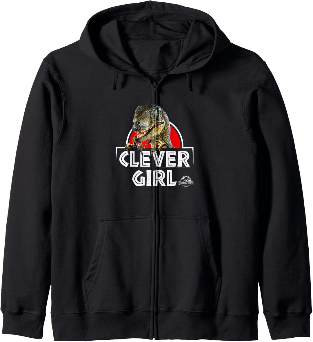 Jurassic Park Raptor Clever Girl Portrait Kapuzenjacke
