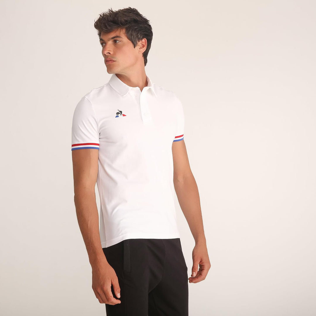 Le Coq Sportif Herren Polo Ss Presentation Tri N°1 M 4XL New Optical White, 4XL New Optical White